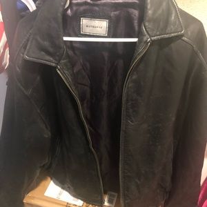 Hathaway leather bomber jacket